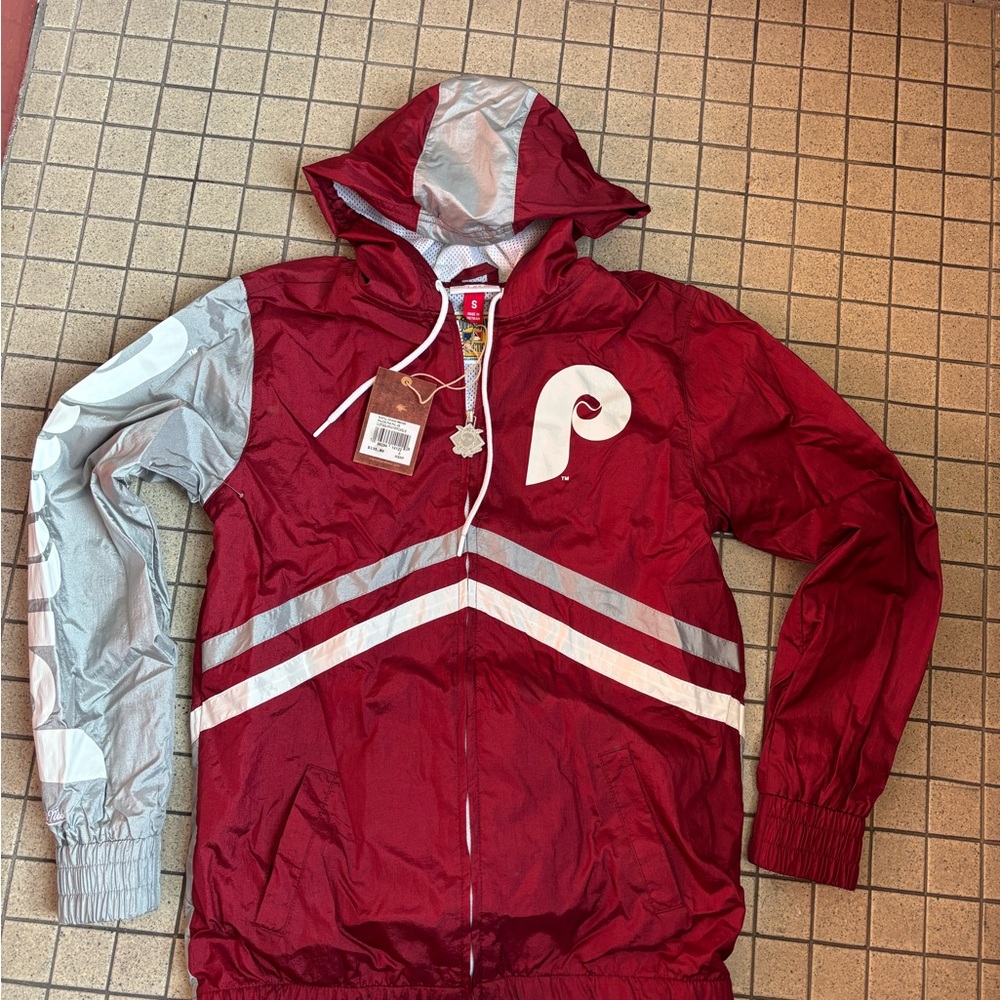 MLB Red and Silver Lightweight Jacket